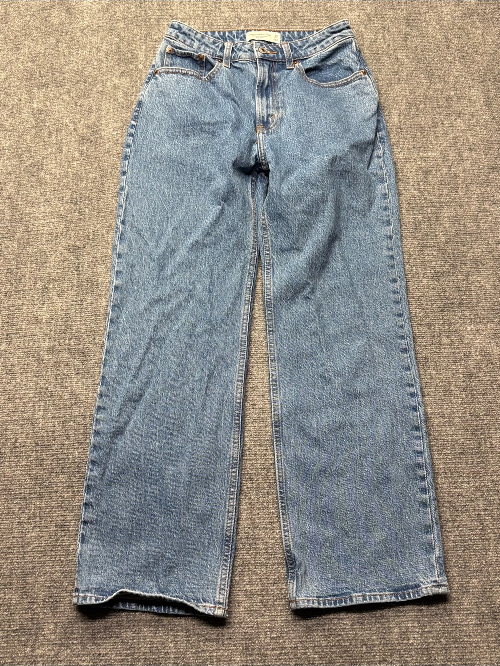 Abercrombie Fitch Jeans Womens 25S Blue 90s Relaxed High Rise Curve Love Wide